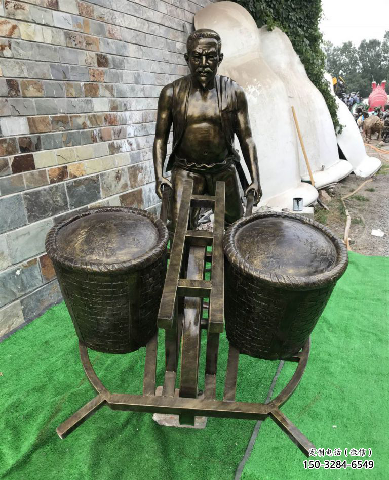 推车雕塑厂家,公园仿真人物小品,古代仿铜人物雕塑制作 推车雕塑厂家,公园仿真人物小品,古代仿铜人物雕塑制作