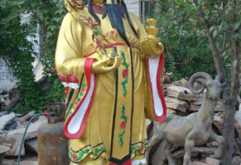 文财神雕塑厂家，彩绘玻璃钢佛像，寺庙佛像小品