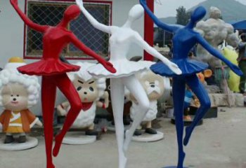 舞者雕塑厂家，彩绘音乐人雕塑，玻璃钢女孩雕塑制作