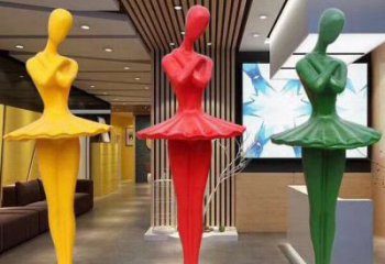 舞女雕塑厂家，公园广场人物摆件，彩绘工艺制作