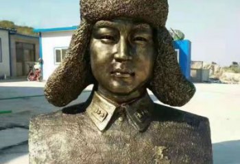 雷锋人头像雕塑厂家，仿铜革命人物摆件，公园纪念主题小品