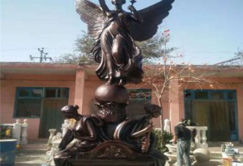 胜利女神雕塑厂家，房地产广场雕塑摆件，西方人物雕塑小品