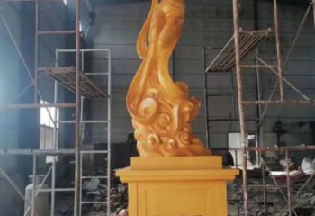 飞天雕塑厂家，神话人物雕塑小品，仿铜玻璃钢公园雕塑摆件