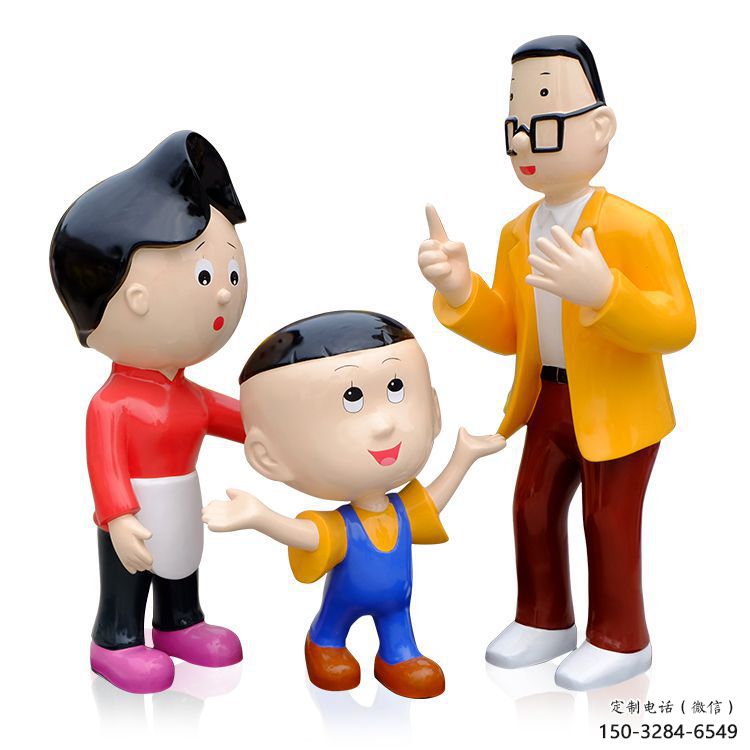 大头儿子雕塑厂家，卡通熊出没雕塑，影视剧动漫主题