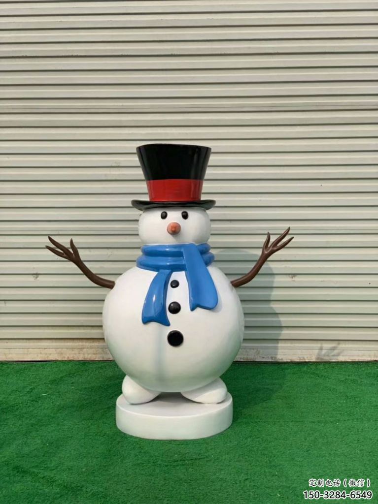 雪人雕塑厂家，圣诞节人物小品，幼儿园卡通雕塑