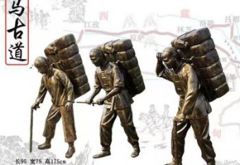 茶马古道雕塑厂家，运茶文化主题，古代历史人物雕塑小品