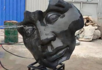 人脸雕塑厂家，抽象人头像雕塑，抽象人脸雕塑制作