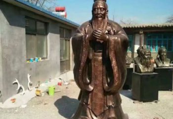 孔子雕塑厂家，古代人物小品，校园孔子雕塑制作