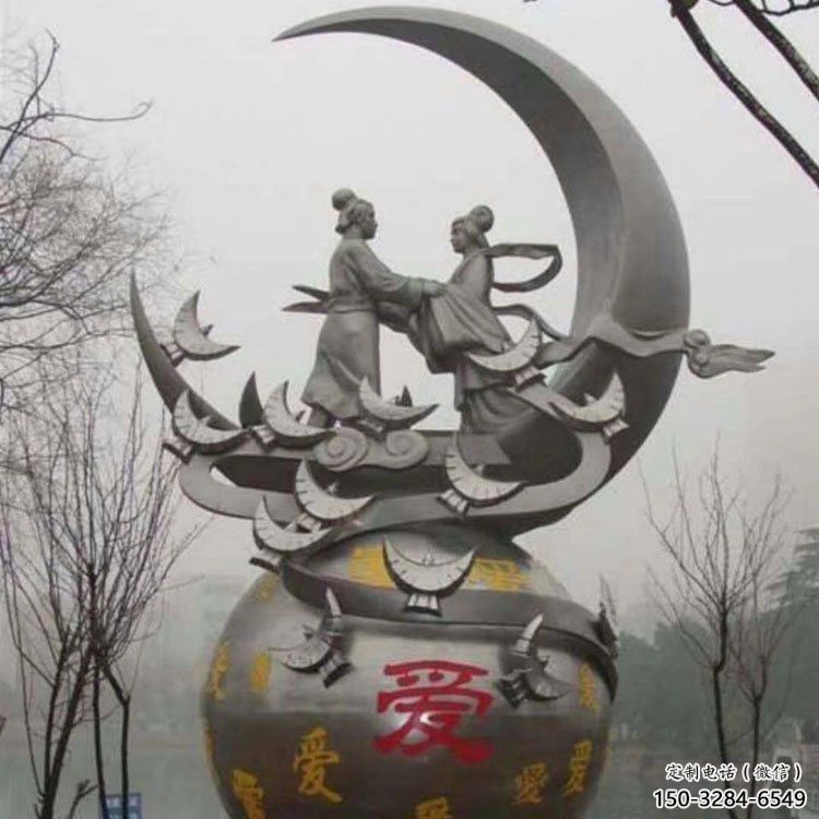 鹊桥会雕塑厂家,爱情人物小品雕塑,古代鹊桥会雕塑制作 鹊桥会雕塑厂家,爱情人物小品雕塑,古代鹊桥会雕塑制作