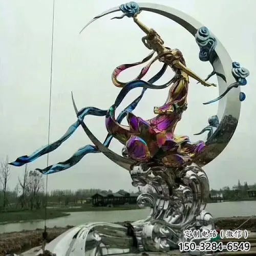 嫦娥奔月雕塑厂家,神话爱情人物小品,公园广场雕塑 嫦娥奔月雕塑厂家,神话爱情人物小品,公园广场雕塑