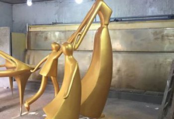 一家人雕塑厂家，计生主题小品，抽象一家人雕塑制作