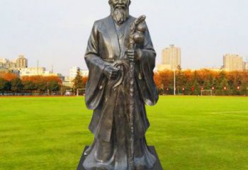 李时珍雕塑厂家，名医人物小品，仿铜李时珍雕塑制作