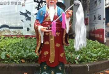 月老雕塑厂家，神话爱神人物雕塑，玻璃钢彩绘月老雕塑