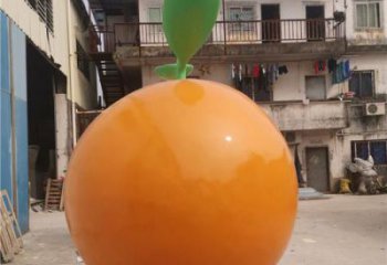桔子雕塑厂家，公园园林水果小品，玻璃钢桔子雕塑制作
