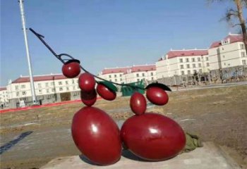 红枣雕塑厂家，仿真瓜果摆件，广场园林小品雕塑