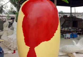 大枣雕塑厂家，仿真瓜果标识，彩绘玻璃钢大枣雕塑