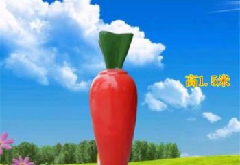 胡萝卜雕塑厂家，仿真蔬菜摆件，彩绘玻璃钢胡萝卜雕塑