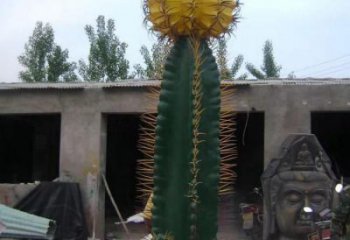 仙人掌雕塑厂家，广场公园花卉摆件，玻璃钢仙人掌雕塑小品