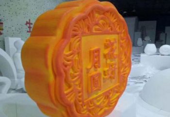 月饼雕塑厂家，仿真景观摆件，玻璃钢仿真月饼雕塑小品