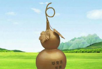 葫芦雕塑厂家，公园广场仿真摆件，玻璃钢大型葫芦雕塑