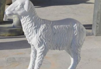 山羊雕塑厂家，仿真动物小品，玻璃钢园林景观小品
