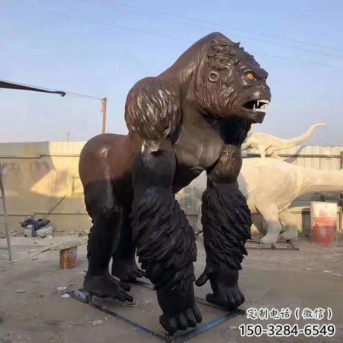 大猩猩雕塑厂家,大型动物雕塑,仿真大猩猩雕塑厂家