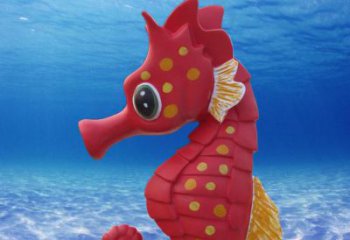 海马雕塑厂家，彩绘海洋生物雕塑，仿真海马雕塑厂