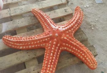 海星雕塑厂家，彩绘海洋生物小品，仿真海星雕塑摆件
