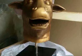 兽头雕塑厂家，十二生肖雕塑摆件，玻璃钢动物小品