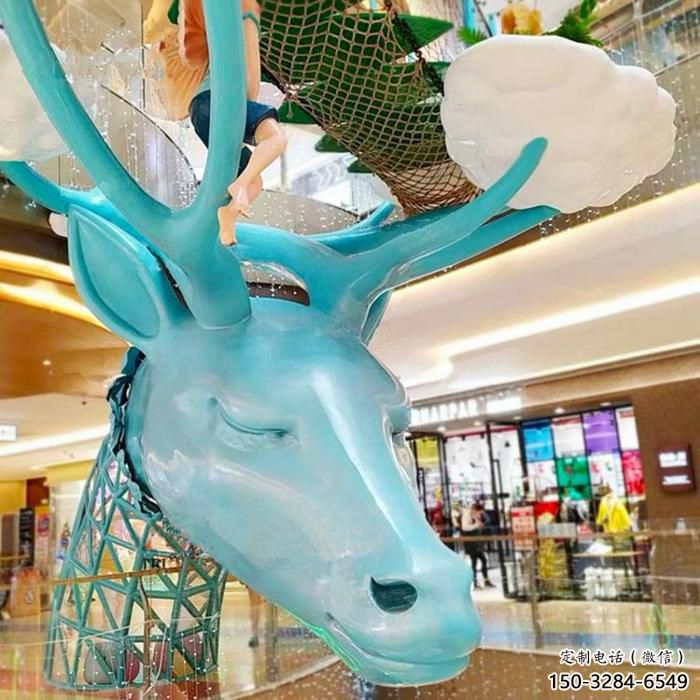 鹿头雕塑厂家,商场动物美陈,玻璃钢鹿头雕塑生产商 鹿头雕塑厂家,商场动物美陈,玻璃钢鹿头雕塑生产商