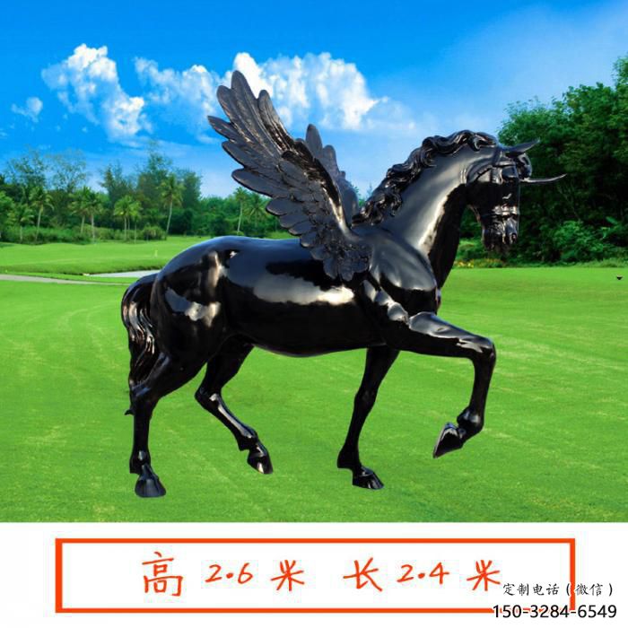 飞马雕塑厂家,园林广场动物摆件,玻璃钢飞马雕塑厂