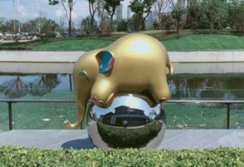 大象头雕塑厂家，公园动物小品，户外大象头雕塑制作
