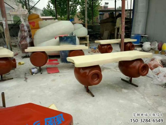 坐凳雕塑厂家,公园彩绘景观雕塑摆件