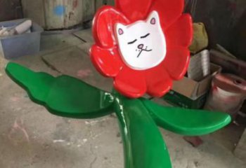 卡通花脸雕塑
