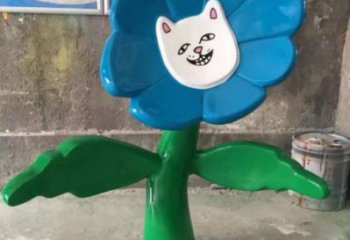 庭院花脸雕塑