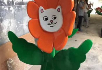 彩绘花脸雕塑