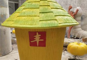 农耕粮仓雕塑