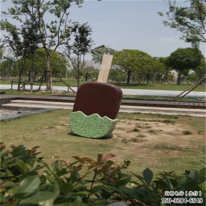 彩绘雪糕雕塑 大型雪糕雕塑 近代主题小品