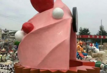 彩绘房子雕塑 园林房子雕塑