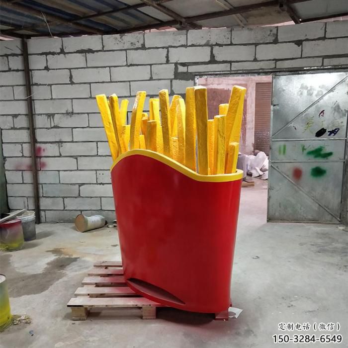 薯条雕塑 商业街薯条雕塑 宣传主题摆件