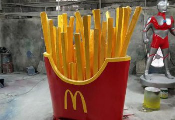 创意薯条雕塑 公园薯条雕塑 动漫主题摆件