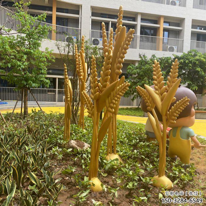 公园水稻雕塑厂家 酒店门口雕塑 彩绘摆件