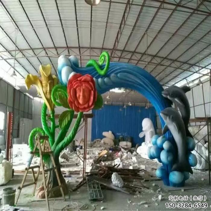 城市海豚雕塑厂家 风景区彩绘雕塑 抽象摆件 城市海豚雕塑厂家 风景区彩绘雕塑 抽象摆件