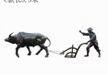 广场农耕牛雕塑厂家 公园仿真雕塑 抽象摆件