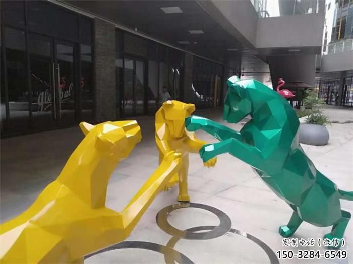 酒店豹子雕塑厂家 庭院仿真雕塑 彩绘小品 酒店豹子雕塑厂家 庭院仿真雕塑 彩绘小品