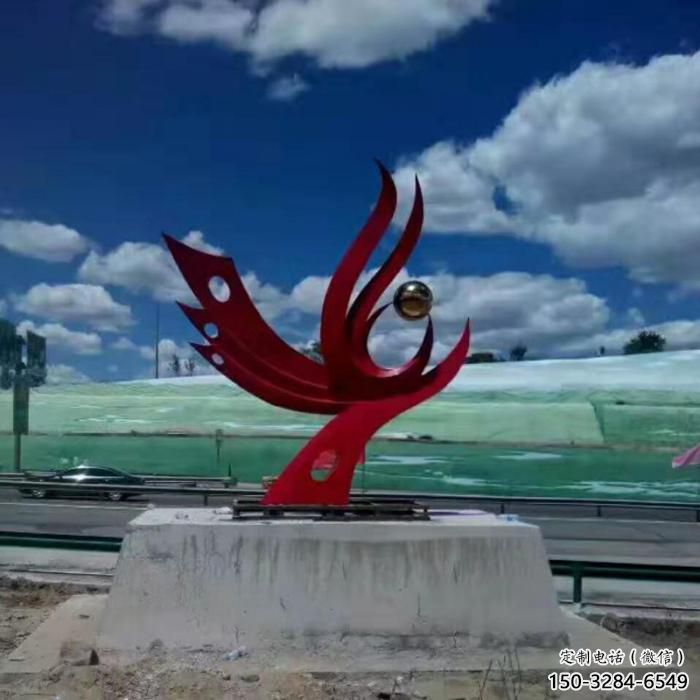 城市凤凰雕塑厂家 风景区彩绘雕塑 抽象摆件 城市凤凰雕塑厂家 风景区彩绘雕塑 抽象摆件