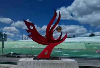 城市凤凰雕塑厂家 风景区彩绘雕塑 抽象摆件