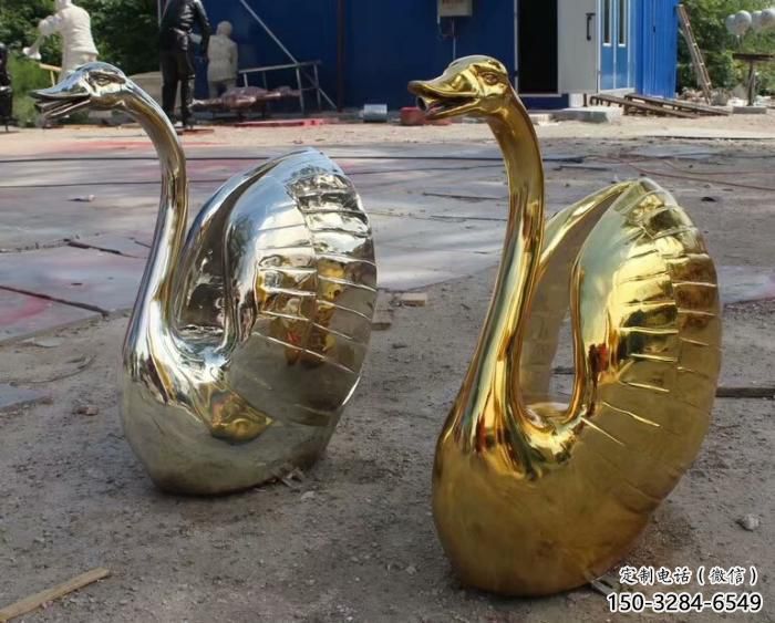 创意天鹅雕塑 步行街店门口雕塑 家禽小品 创意天鹅雕塑 步行街店门口雕塑 家禽小品