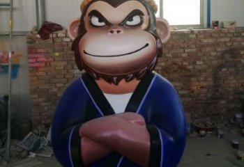 园林猴子雕塑 田间彩绘雕塑 仿真摆件
