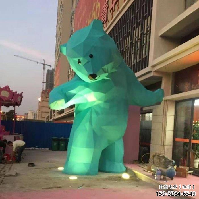 几何北极熊雕塑 庭院仿真雕塑 彩绘摆件 几何北极熊雕塑 庭院仿真雕塑 彩绘摆件
